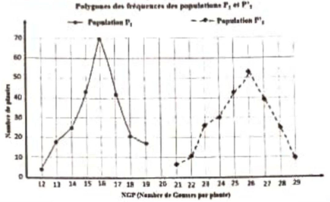 Polygones de fréquences P2 et P'2